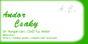 andor csaky business card